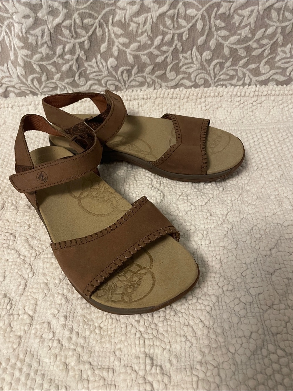 Merrell Women’s Brown Leather Slingback Sandals